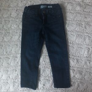 Girl Dark Wash Skinny Jeans Adjustable Waist